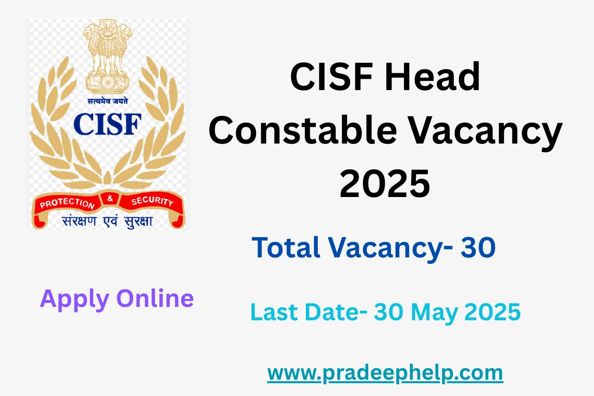 CISF Head Constable Vacancy 2025
